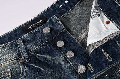 Purple Brand Crystal Diamond Jeans #9131