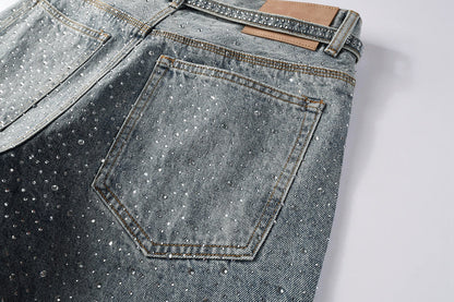 Purple Brand Crystal Diamond Jeans #9129