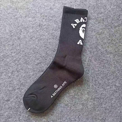 Bape Socks Men's and Women's Sports Socks with Towel Bottom