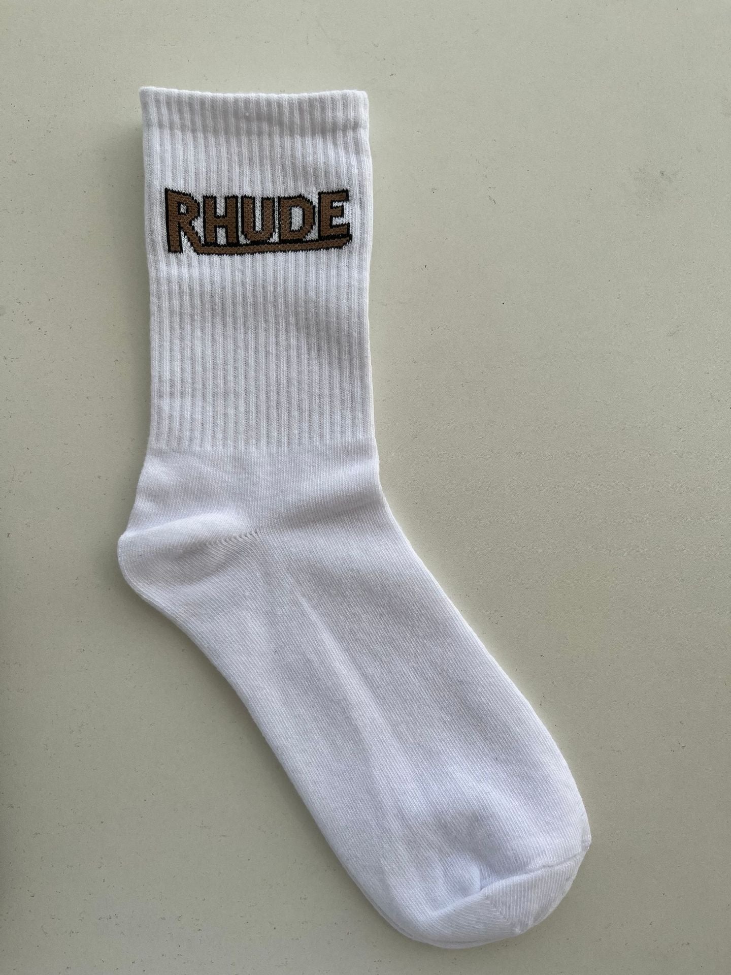 Rhude Socks Men's and Women's Casual Black and White Simplicity