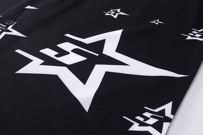 Sp5der Star Pattern Short-sleeved Shirt