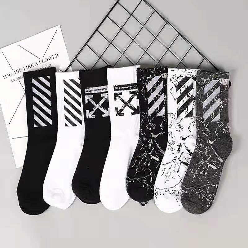 OW whtie Socks XX stripe pattern
