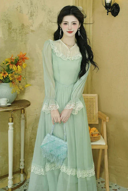 Honey & Lime Meadow Vintage-Inspired Princesscore Dress