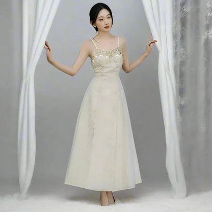 Adriata Pearl Chain Baroque Royalcore Dress