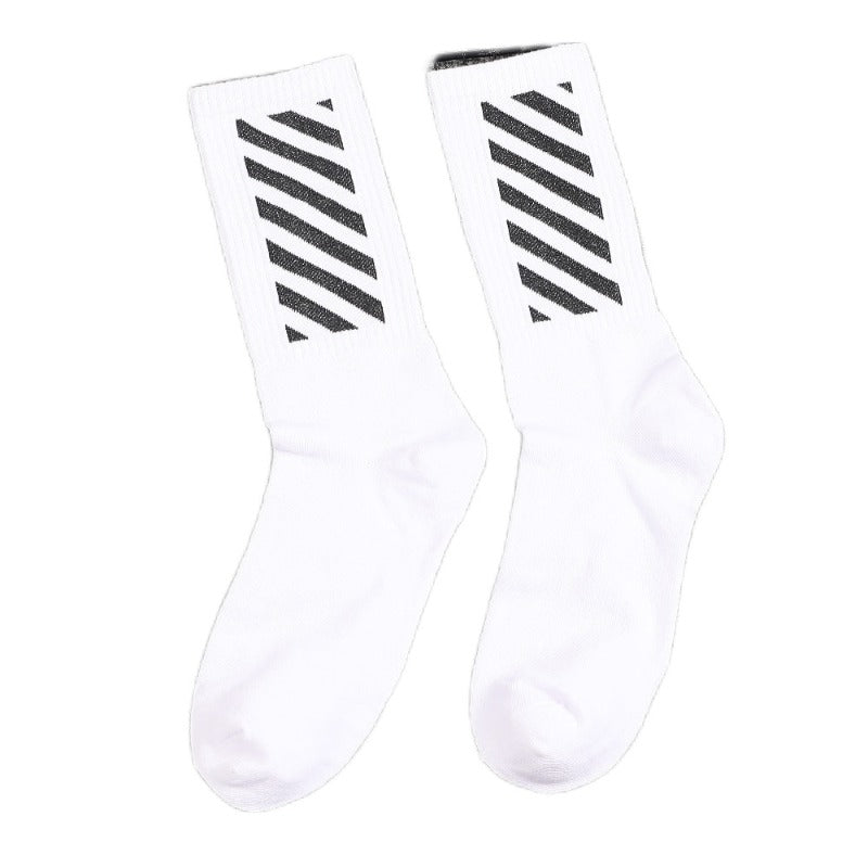 OW whtie Socks XX stripe pattern
